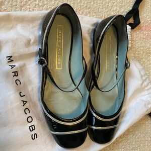 Marc Jacobs Black and Silver Women's Mary Jane Shoes
